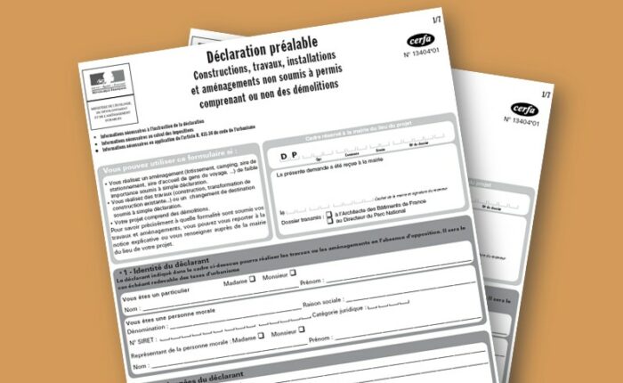 déclaration préalable imprimé Cerfa