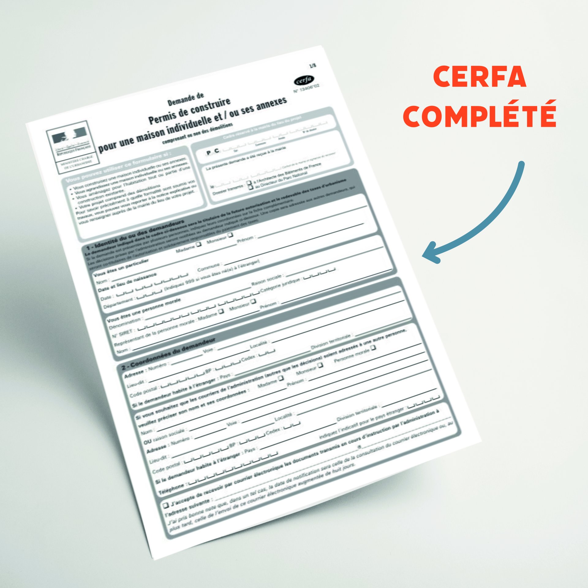 permis de construire imprimé Cerfa
